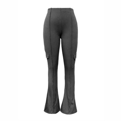 Pantalon Slim Évasé Taille Haute avec Effet Galbant