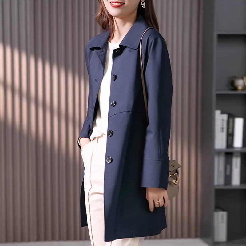 Manteau Trench Mi-Long Élégant