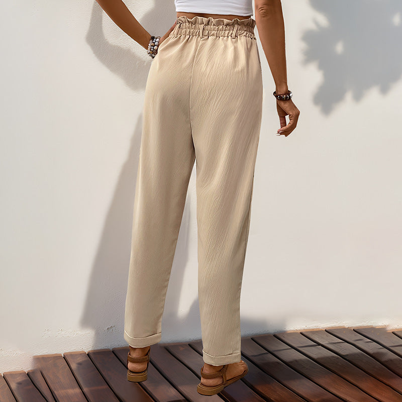 Pantalon Taille Élastique avec Poches