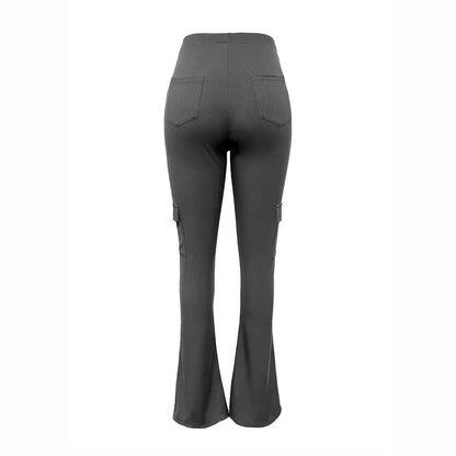 Pantalon Slim Évasé Taille Haute avec Effet Galbant