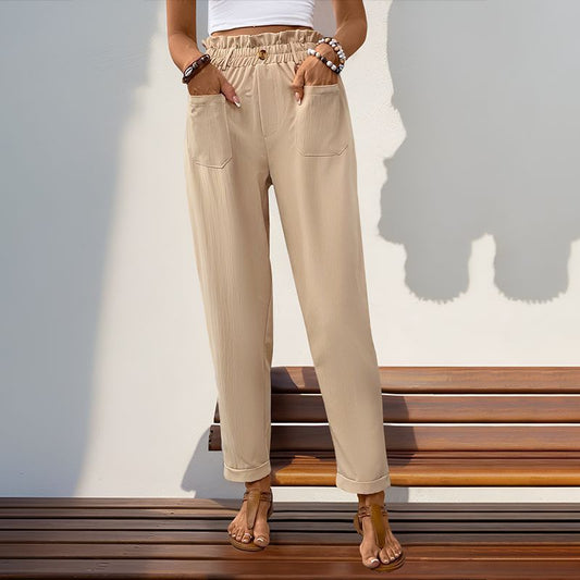 Pantalon Taille Élastique avec Poches