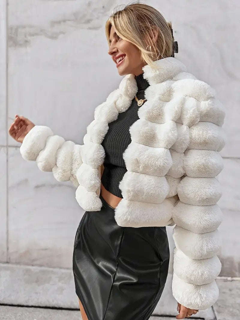 Manteau Court en Fourrure Synthétique