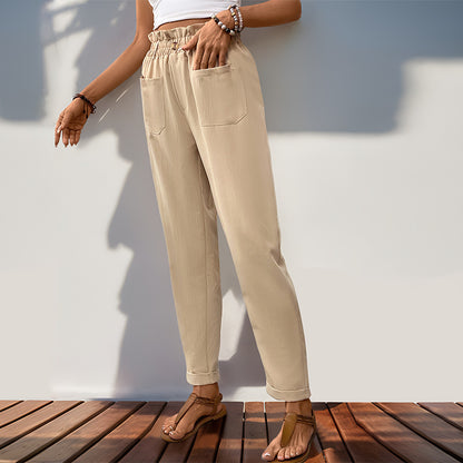 Pantalon Taille Élastique avec Poches